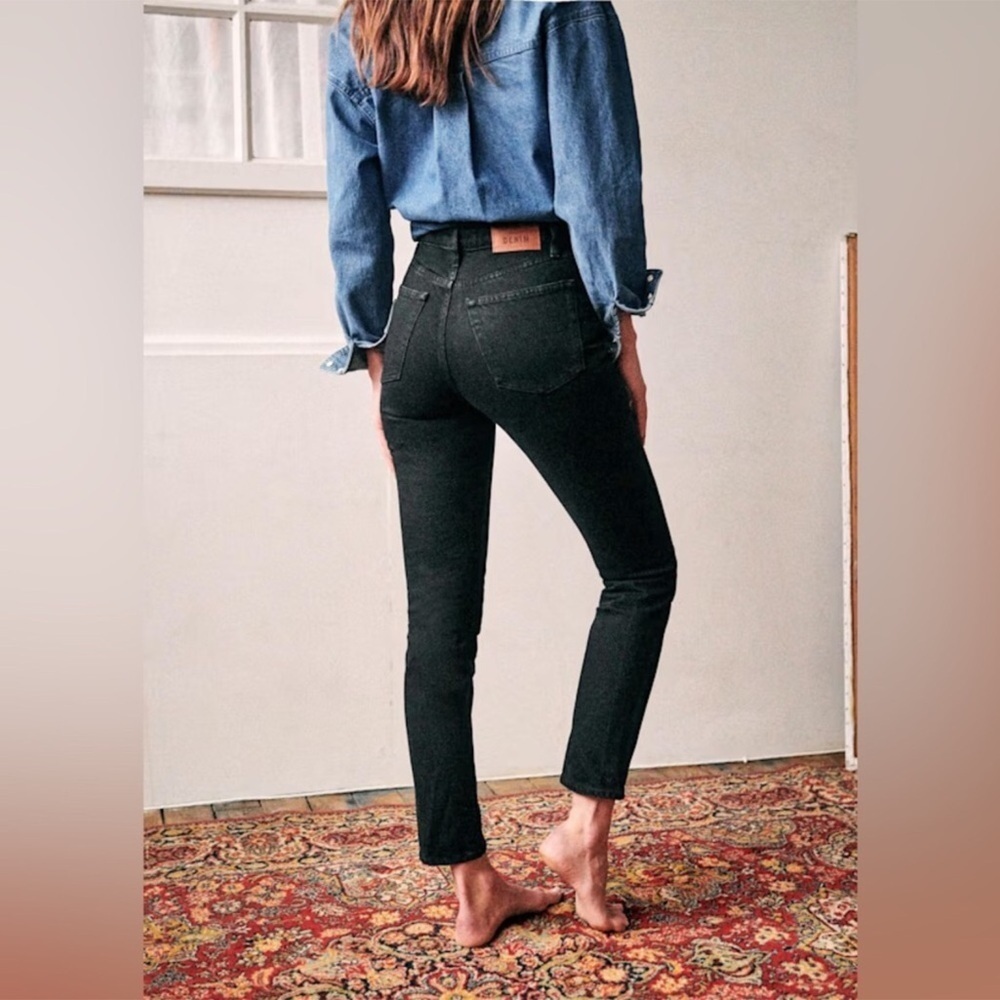 Sezane Le Brut Black Denim Jeans Size 25